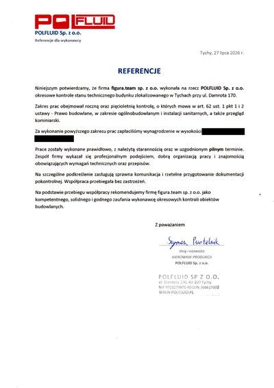 Pismo referencyjne: POLFLUID Sp. z o.o.